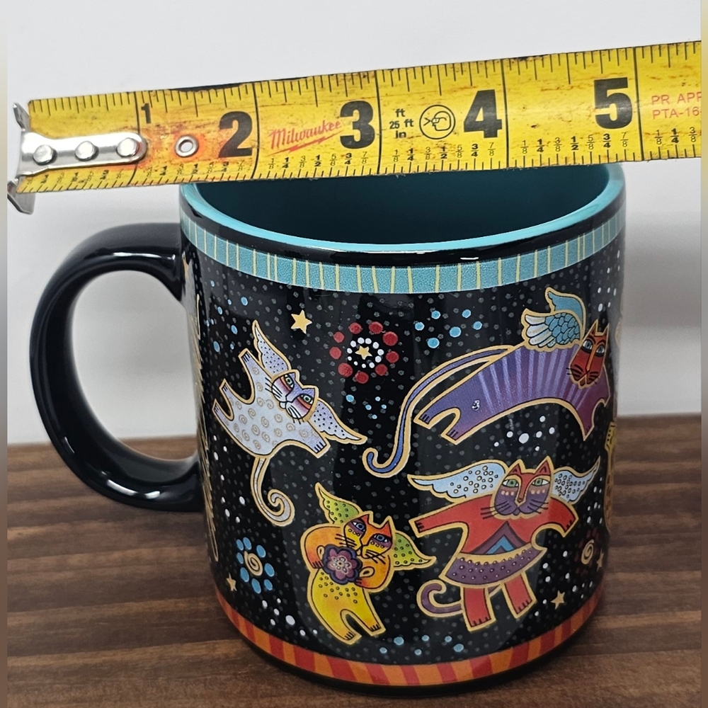 Rare Laurel Burch Wine Things Fabulous Felines Whimsical 2009 Ceramic Mug Cats - Picture 11 of 12